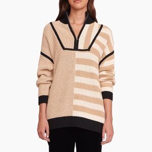 Staud Hamptons Sweater - M Tan/Balck
